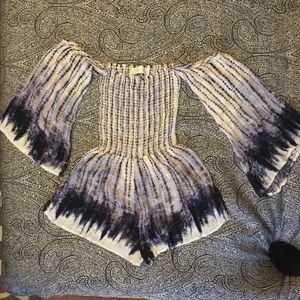 Vintage Havana Off Shoulder Romper